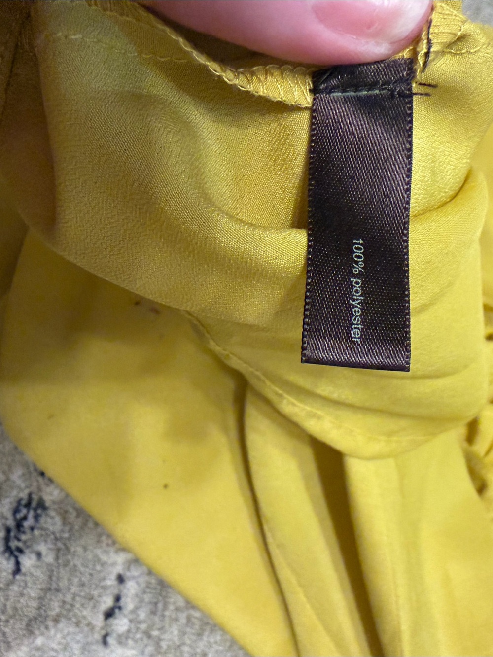 The Limited Mustard Ruffle Front Sleeveless Blouse - Picture 4 of 7